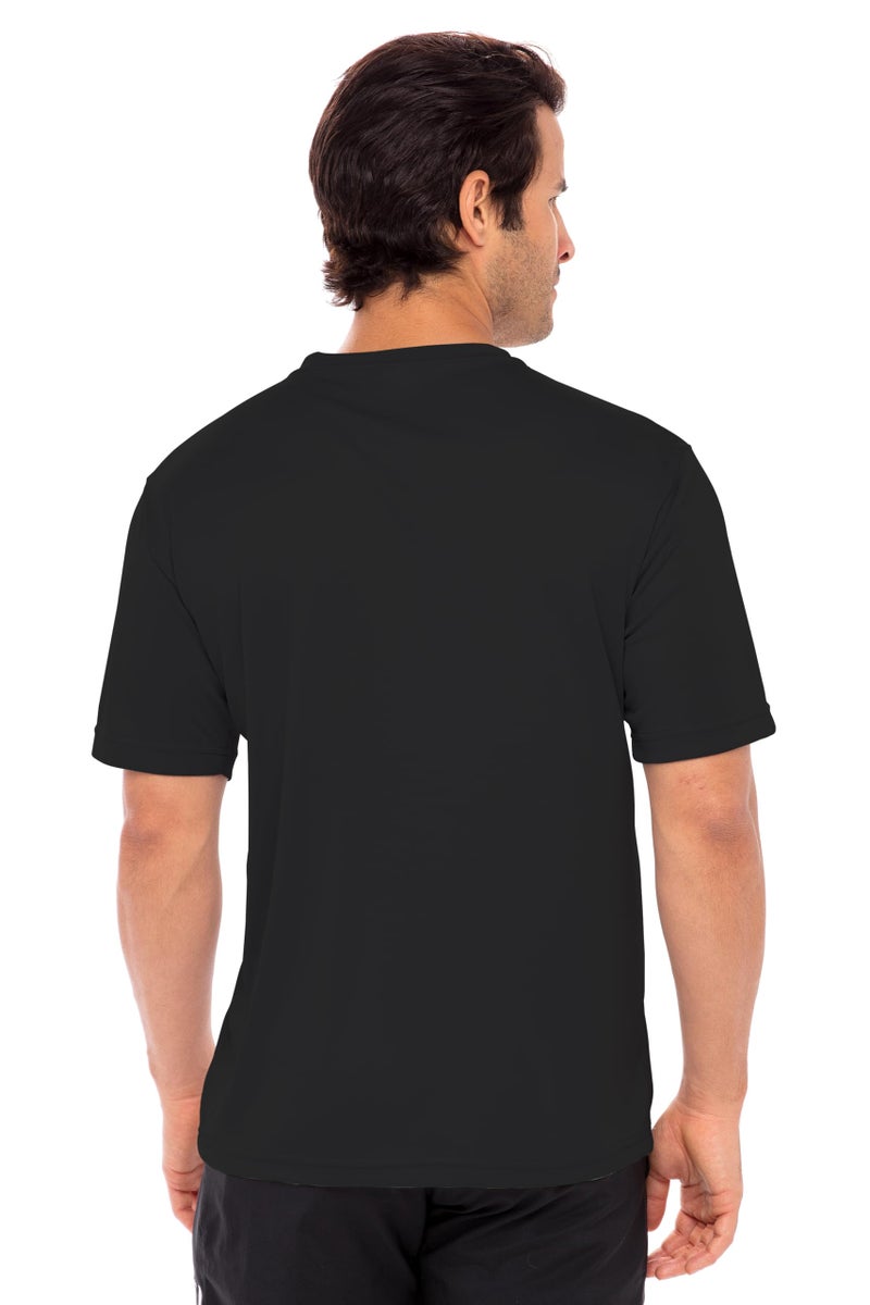 Opna Men's Big & Tall Short Sleeve Moisture Wicking Athletic T-Shirts Regular Sizes & XLT's Black - Image 4